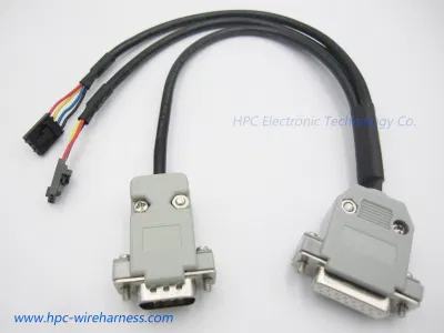 Arnés de cableado dB25p hembra a dB9p macho