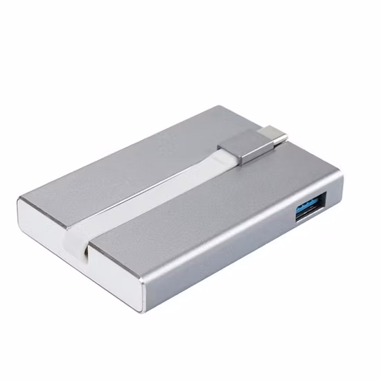 Adaptador plegable de Muiltiport del eje de puertos del USB C 3 con HDMI y Pd